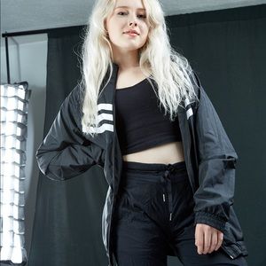 Adidas Track Jacket Black And White